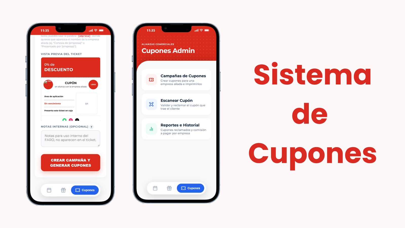 sistema de cupones